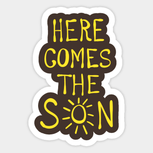 Here comes the son (yellow) Sticker